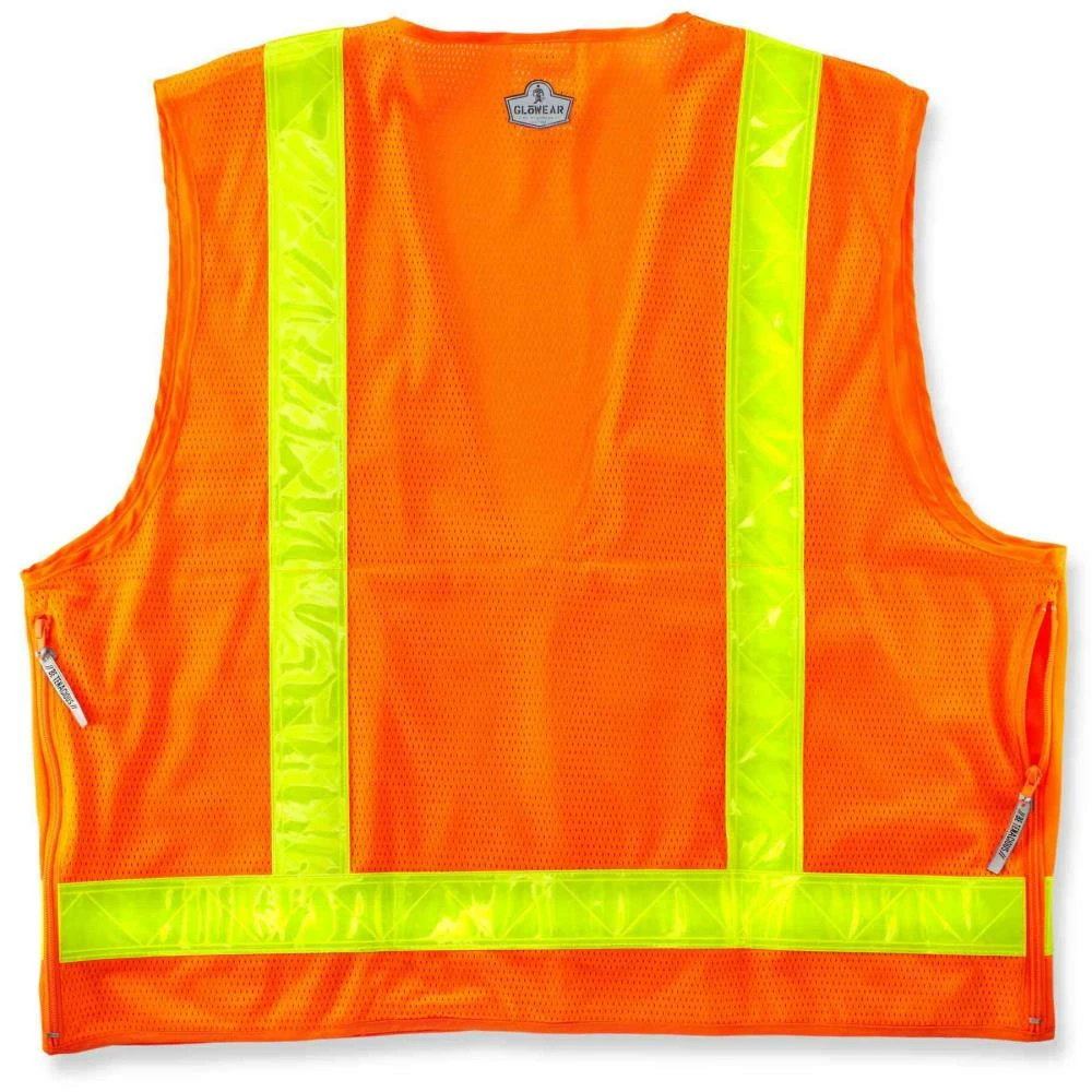 GloWear Safety Vests Large/X-Large Orange Polyester High Visibility Enhanced Visibility (Reflective) Safety Vest 2 GloWear Safety Vests Large/X-Large Orange Polyester High Visibility Enhanced Visibility (Reflective) Safety Vest - Image 2