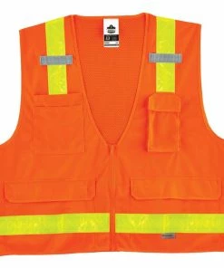 GloWear Safety Vests Large/X-Large Orange Polyester High Visibility Enhanced Visibility (Reflective) Safety Vest