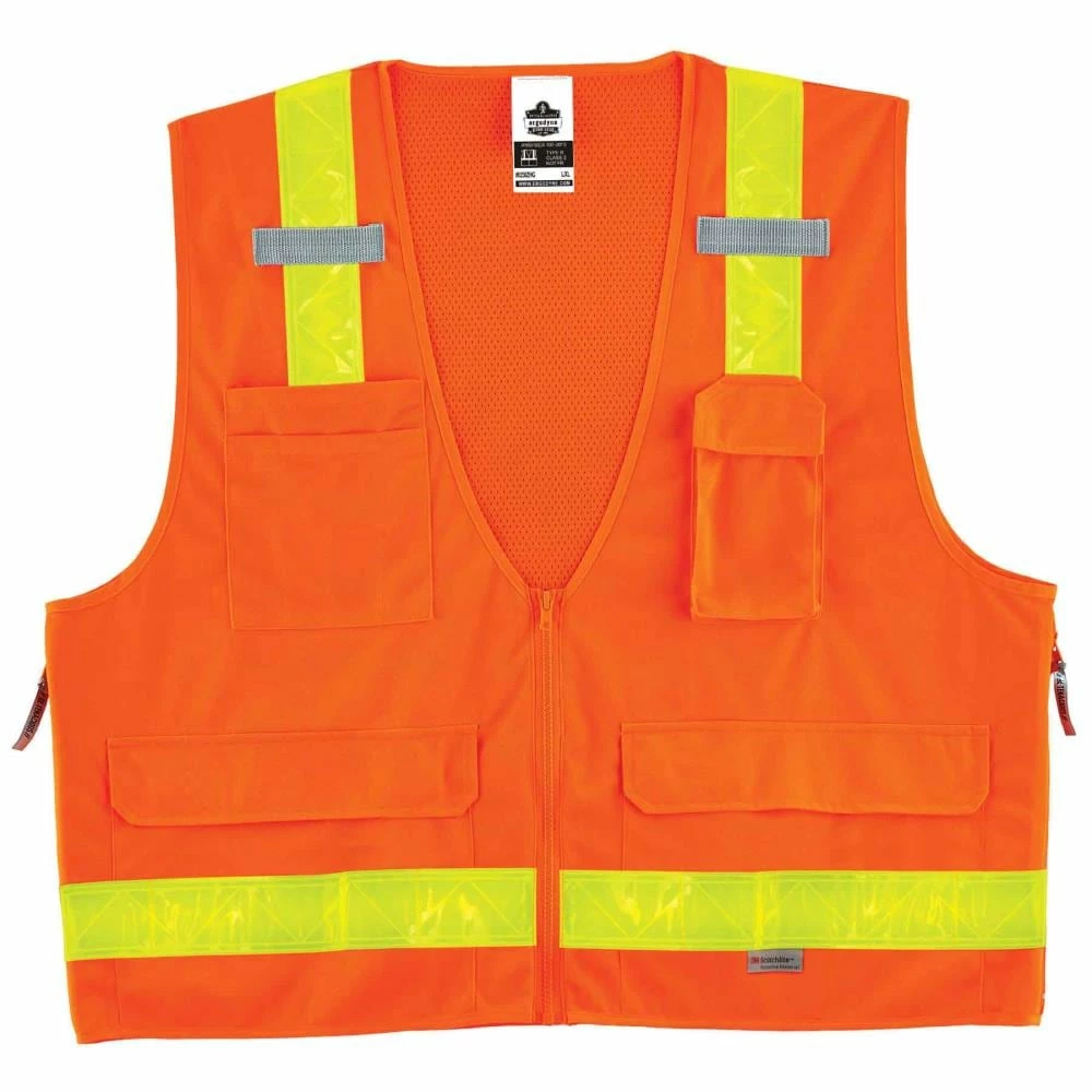 GloWear Safety Vests Large/X-Large Orange Polyester High Visibility Enhanced Visibility (Reflective) Safety Vest 1 GloWear Safety Vests Large/X-Large Orange Polyester High Visibility Enhanced Visibility (Reflective) Safety Vest