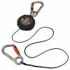 Squids Safety Accessories Ergodyne Squids 3011 Retractable Tool Lanyard with Carabiner Mount - 8-lbs, Black, Standard