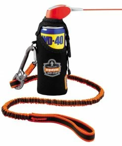 Squids Safety Accessories Ergodyne Squids 3109F(x) Dbl-Locking Single Carabiner Tool Lanyard with Swivel - 25-lbs, Orange and Gray, Standard -Menards Safety Shop 14217550