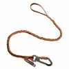 Squids Safety Accessories Ergodyne Squids 3109F(x) Dbl-Locking Single Carabiner Tool Lanyard with Swivel - 25-lbs, Orange and Gray, Standard