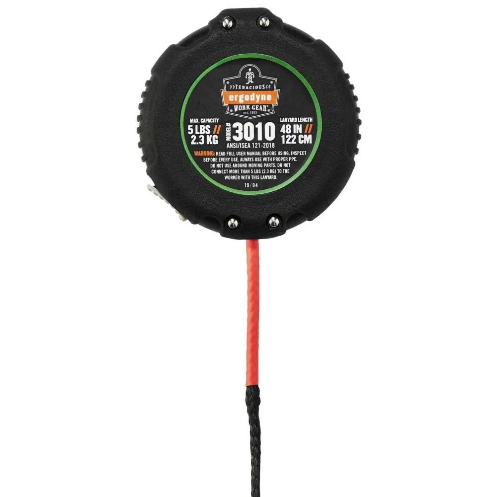Squids Safety Accessories Ergodyne Squids 3010 Retractable Tool Lanyard with Belt Loop Clip - 5-lbs, Black, Standard 3 Squids Safety Accessories Ergodyne Squids 3010 Retractable Tool Lanyard with Belt Loop Clip - 5-lbs, Black, Standard - Image 3