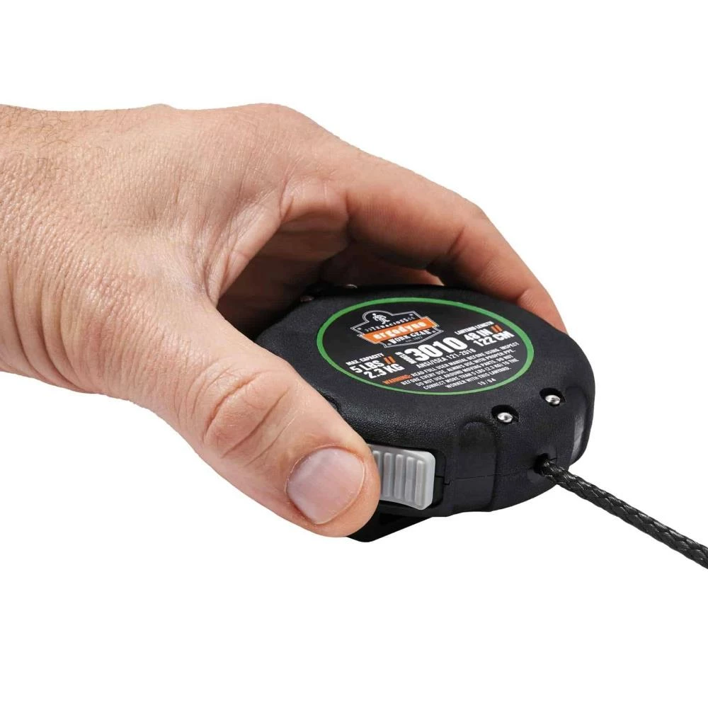Squids Safety Accessories Ergodyne Squids 3010 Retractable Tool Lanyard with Belt Loop Clip - 5-lbs, Black, Standard 5 Squids Safety Accessories Ergodyne Squids 3010 Retractable Tool Lanyard with Belt Loop Clip - 5-lbs, Black, Standard - Image 5