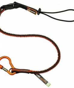 Squids Safety Accessories Ergodyne Squids 3102F(x) Detachable Single Carabiner Tool Lanyard - 5-lbs, Orange and Gray, Standard