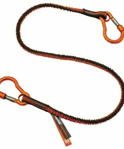 Squids Safety Accessories Ergodyne Squids 3110F(x) Tool Lanyard Dual Carabiner - 10-lbs, Orange and Gray, Standard