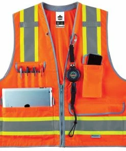 GloWear Safety Vests Small/Medium Orange Polyester High Visibility Enhanced Visibility (Reflective) Safety Vest -Menards Safety Shop 14220622