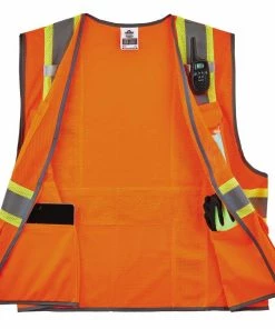 GloWear Safety Vests Large/X-Large Orange Polyester High Visibility Enhanced Visibility (Reflective) Safety Vest -Menards Safety Shop 14224383
