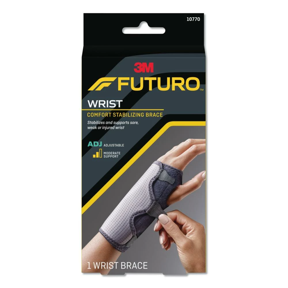 FUTURO Safety Accessories Adjustable Reversible Splint Wrist Brace, Fits Wrists 5-1/2-in- 8-1/2-in, Black 1 FUTURO Safety Accessories Adjustable Reversible Splint Wrist Brace, Fits Wrists 5-1/2-in- 8-1/2-in, Black