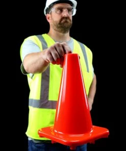 Safety Works Traffic Safety Equipment Orange Traffic Safety Cone -Menards Safety Shop 15770606