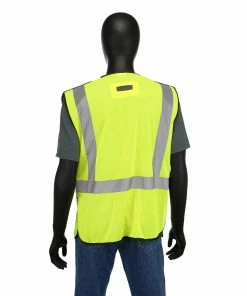 Safety Works Safety Vests One Size Fits Most Yellow Polyester High Visibility Enhanced Visibility (Reflective) Safety Vest -Menards Safety Shop 15770629
