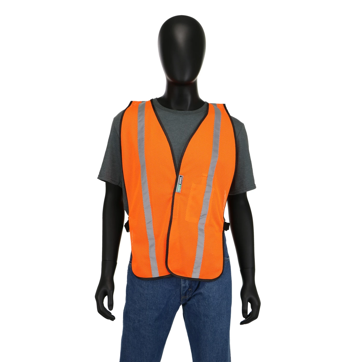 Safety Works Safety Vests One Size Fits Most Orange Polyester High Visibility Enhanced Visibility (Reflective) Safety Vest 2 Safety Works Safety Vests One Size Fits Most Orange Polyester High Visibility Enhanced Visibility (Reflective) Safety Vest - Image 2