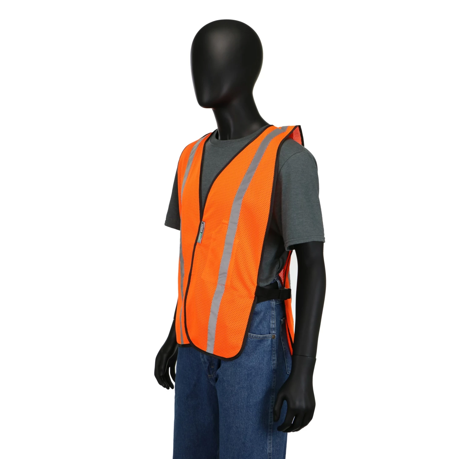 Safety Works Safety Vests One Size Fits Most Orange Polyester High Visibility Enhanced Visibility (Reflective) Safety Vest 3 Safety Works Safety Vests One Size Fits Most Orange Polyester High Visibility Enhanced Visibility (Reflective) Safety Vest - Image 3
