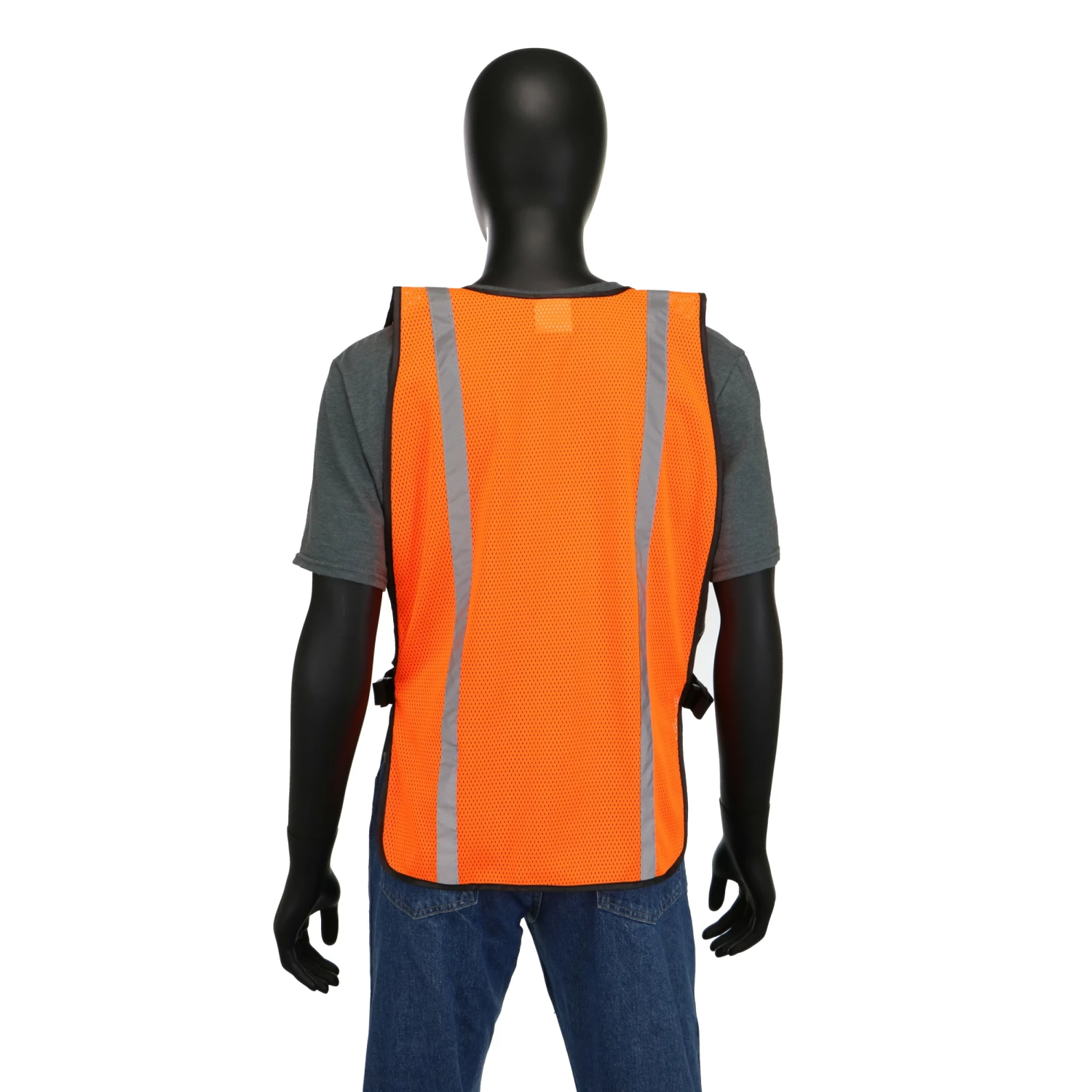 Safety Works Safety Vests One Size Fits Most Orange Polyester High Visibility Enhanced Visibility (Reflective) Safety Vest 4 Safety Works Safety Vests One Size Fits Most Orange Polyester High Visibility Enhanced Visibility (Reflective) Safety Vest - Image 4