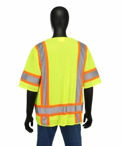 Safety Works Safety Vests One Size Fits Most Yellow Polyester High Visibility Enhanced Visibility (Reflective) Safety Vest -Menards Safety Shop 15770659