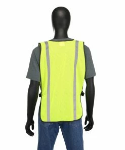 Safety Works Safety Vests One Size Fits Most Green Polyester High Visibility Enhanced Visibility (Reflective) Safety Vest -Menards Safety Shop 15770684