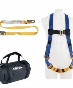 Werner Safety Accessories Aerial Kit with BaseWear Std Harness, 6-ft DeCoil Lanyard Fall Protection Equipment