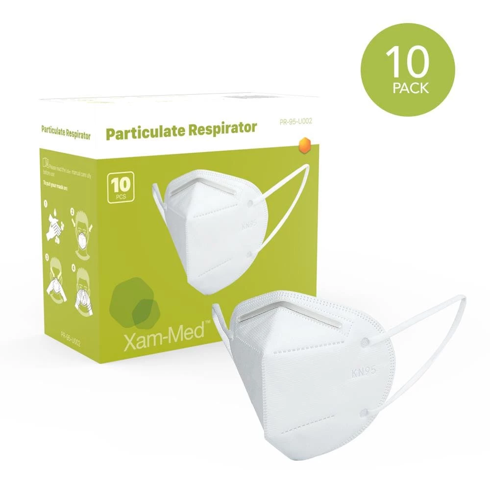 Xam-Med Respiratory Protection 10-Pack Disposable Kn95 Painting; Sanding and Fiberglass Disposable Respirator 1 Xam-Med Respiratory Protection 10-Pack Disposable Kn95 Painting; Sanding and Fiberglass Disposable Respirator