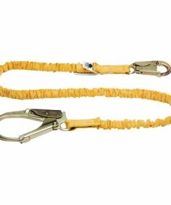 Werner Safety Accessories 6-ft SoftCoil Single Leg Lanyard (Energy Absorbing inner Core, Snap Hook, Rebar Hook) Fall Protection Equipment