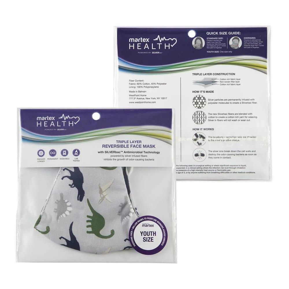 WestPoint Home Face Masks Youth Face Mask Reusable Not Rated All-purpose Safety Mask 9 WestPoint Home Face Masks Youth Face Mask Reusable Not Rated All-purpose Safety Mask - Image 9