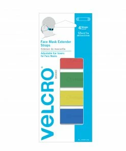 VELCRO Brand Face Masks 4-Pack Reusable Not Rated One Size Fits Most All-purpose Face Mask Extender