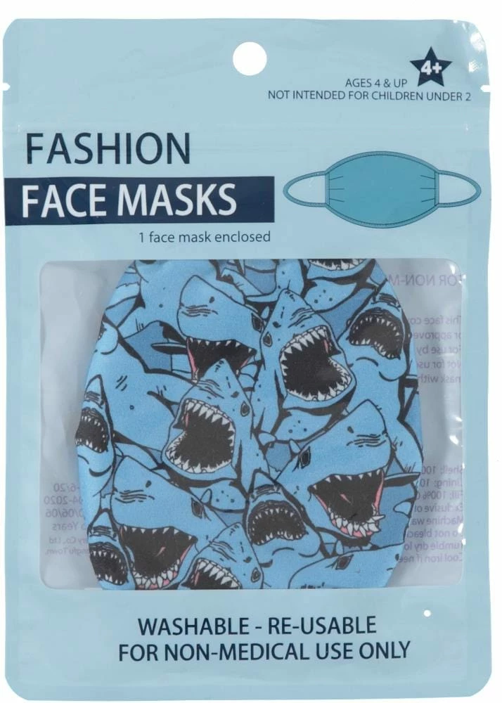 SharkBite Face Masks Reusable Not Rated Kids All-purpose Face Mask 4 SharkBite Face Masks Reusable Not Rated Kids All-purpose Face Mask - Image 4