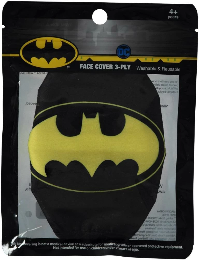 Batman Face Masks Black Reusable Not Rated Kids All-purpose Face Mask 4 Batman Face Masks Black Reusable Not Rated Kids All-purpose Face Mask - Image 4