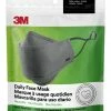 3M Respiratory Protection Daily Face Mask 5-Pack Gray Reusable Not Rated One Size Fits Most All-purpose Face Mask