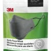 3M Respiratory Protection Daily Face Mask 3-Pack Gray Reusable Not Rated One Size Fits Most All-purpose Face Mask