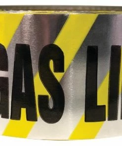 PRO-FLEX 2-in Caution Aluminum Foil Safety Tape 100-ft