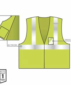 GloWear Safety Vests Small/Medium Green Polyester High Visibility Enhanced Visibility (Reflective) Safety Vest -Menards Safety Shop 42132100