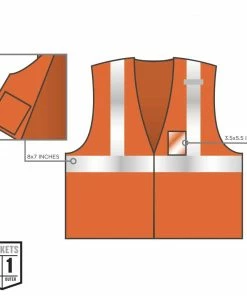 GloWear Safety Vests Large/X-Large Orange Polyester High Visibility Enhanced Visibility (Reflective) Safety Vest -Menards Safety Shop 42132173