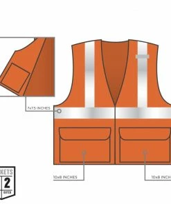 GloWear Safety Vests 4Xl/5Xl Orange Polyester High Visibility Enhanced Visibility (Reflective) Safety Vest -Menards Safety Shop 42140066
