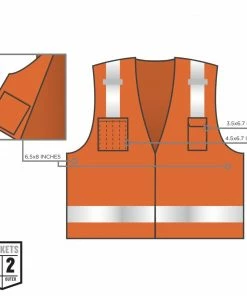 GloWear Safety Vests Small/Medium Orange Polyester High Visibility Enhanced Visibility (Reflective) Safety Vest -Menards Safety Shop 42149673