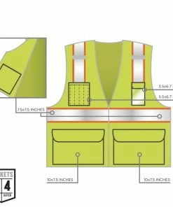 GloWear Safety Vests Small/Medium Green Polyester High Visibility Enhanced Visibility (Reflective) Safety Vest -Menards Safety Shop 42152723