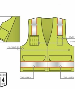 GloWear Safety Vests Small/Medium Green Polyester High Visibility Enhanced Visibility (Reflective) Safety Vest -Menards Safety Shop 42155550