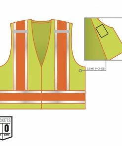GloWear Safety Vests 6Xl/7Xl Green Polyester High Visibility Enhanced Visibility (Reflective) Safety Vest -Menards Safety Shop 42156936