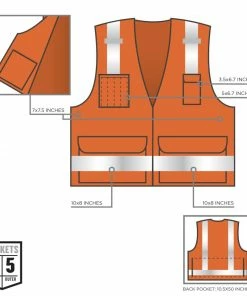 GloWear Safety Vests Large/X-Large Orange Polyester High Visibility Enhanced Visibility (Reflective) Safety Vest -Menards Safety Shop 42162135