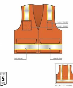GloWear Safety Vests Small/Medium Orange Polyester High Visibility Enhanced Visibility (Reflective) Safety Vest -Menards Safety Shop 42162499