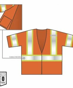GloWear Safety Vests Small/Medium Orange Polyester High Visibility Enhanced Visibility (Reflective) Safety Vest -Menards Safety Shop 42175703