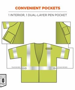 GloWear Safety Vests Large/X-Large Green Modacrylic/Aramid High Visibility Enhanced Visibility (Reflective) Flame Resistant Safety Vest -Menards Safety Shop 42175852