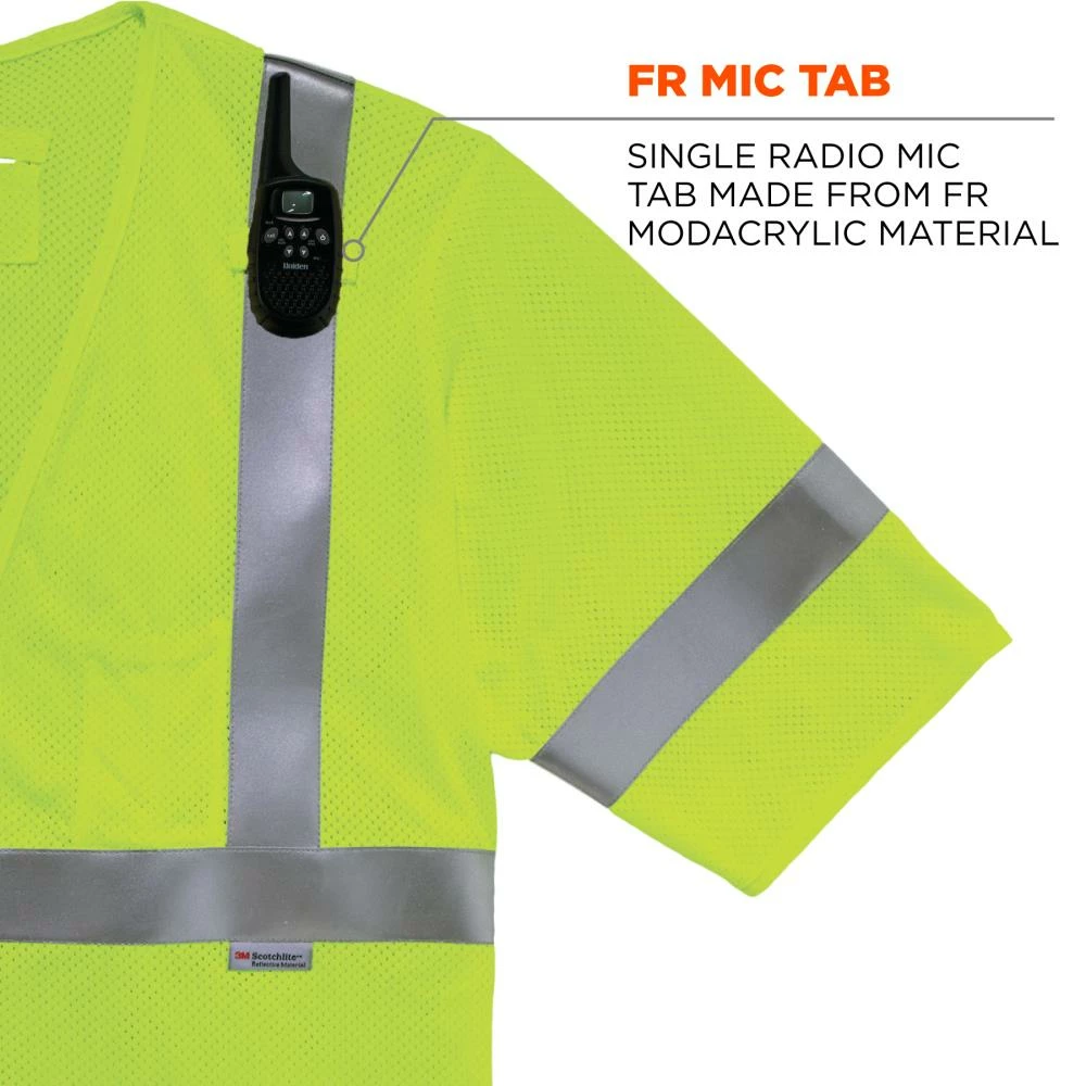 GloWear Safety Vests 4Xl/5Xl Green Modacrylic/Aramid High Visibility Enhanced Visibility (Reflective) Flame Resistant Safety Vest 4 GloWear Safety Vests 4Xl/5Xl Green Modacrylic/Aramid High Visibility Enhanced Visibility (Reflective) Flame Resistant Safety Vest - Image 4