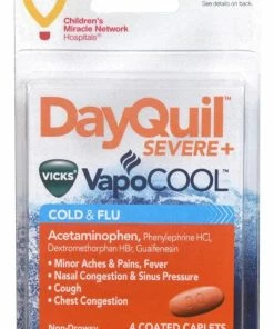 VICKS DayQuil Pain Relief & Management Medicines DayQuil Severe Cold 4 Caplets