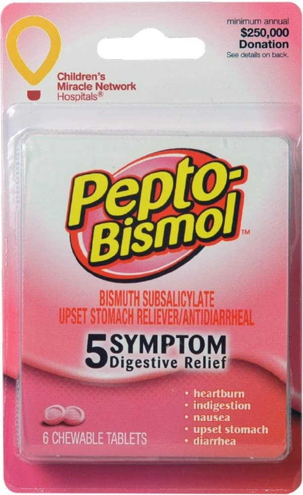 Pepto-Bismol Digestive Health Medicines Pepto-Bismol Chewables 6ct 1 Pepto-Bismol Digestive Health Medicines Pepto-Bismol Chewables 6ct