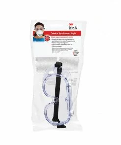 3M Eye Protection Chemical Splash/Impact Goggles Plastic Safety Goggles